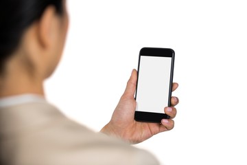 Businesswoman using mobile phone