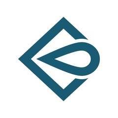 Abstract circle square logo design