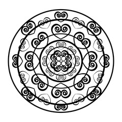 Ornamental round lace.