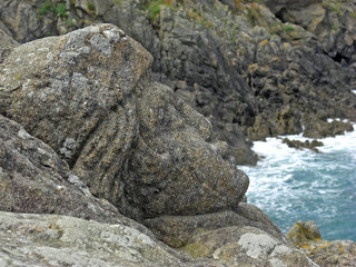 Saint Malo, rochers sculptés de Rothéneuf