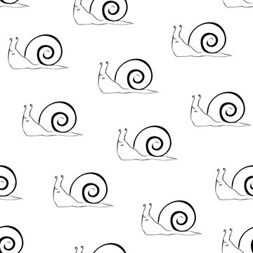 Snail seamless pattern