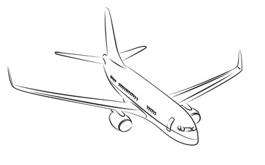 Sketch of passenger liner. 