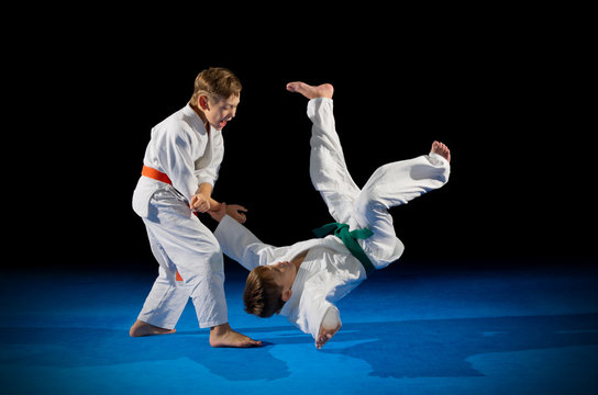 Children martial arts fighters