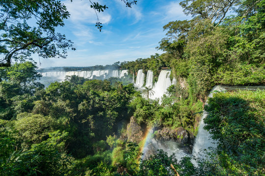 Beatiful view point of Iguazu falls, Peurto Iguazu , Argentina