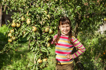 Child happy outdoors.