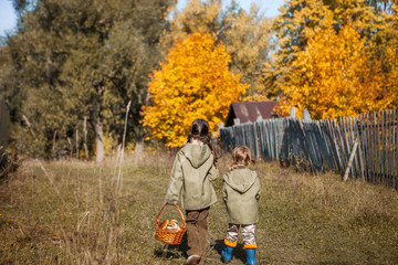 Child happy outdoors.
