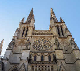 Fototapeta premium Facade of the Cathedral of St Andrew in Bordeaux