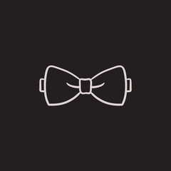 Fototapeta premium Bow tie sketch icon.