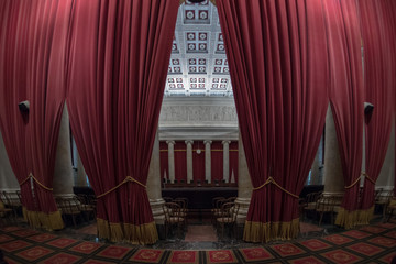 WASHINGTON, USA - JUNE 24 2016 interior od decision hall in Supreme Court building in Washington
