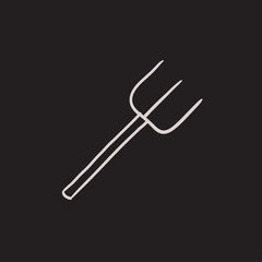 Pitchfork sketch icon.
