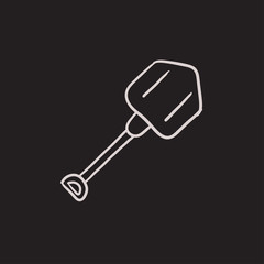 Shovel sketch icon.