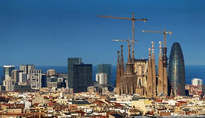 Photo sur Plexiglas Barcelona Toits de Barcelone, Espagne