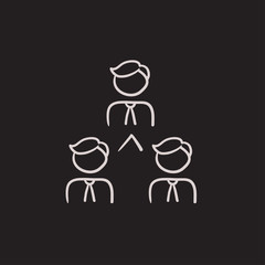 Business team sketch icon.