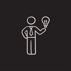Obraz premium Business idea sketch icon.