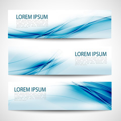 Abstract header blue wave white vector design