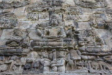 Fototapeta na wymiar Small Mendut temple complex, Java island, Indonesia