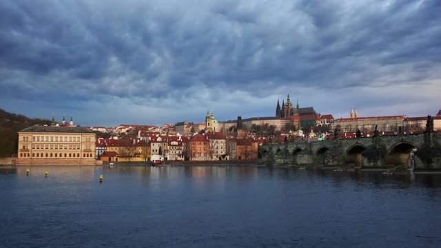 Panorama of Charles bridge, Prague