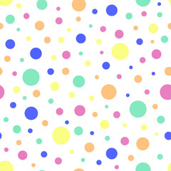 Polka dot colorful seamless pattern