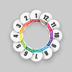 circular sequence of 12 laps with your data