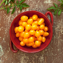 Organic yellow cherry tomatoes