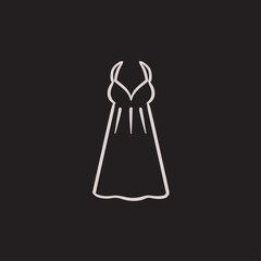 Sarafan sketch icon.