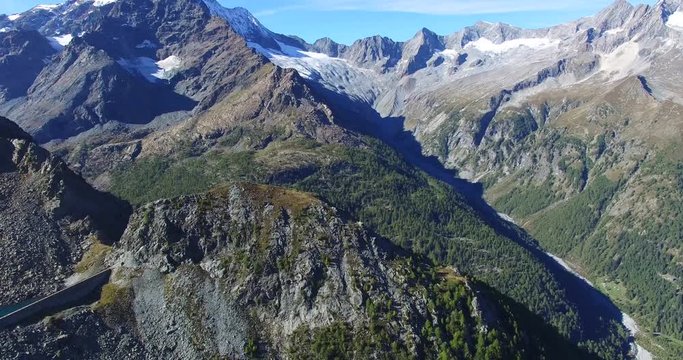 Riprese aeree in alta quota - Valmalenco - Aerial view 4k