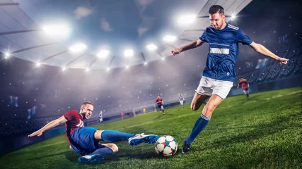 Acrylic prints Soccer Duell im Fußball