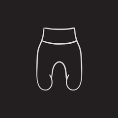 Baby romper sketch icon.