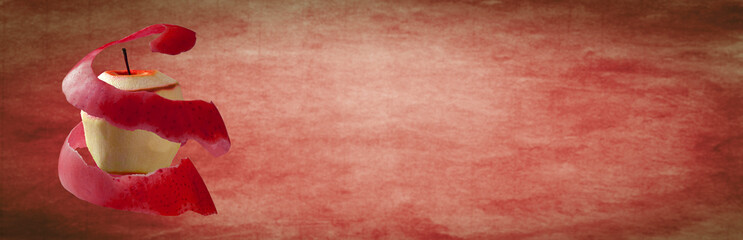 Mela con buccia rossa