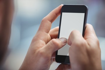Businessman using mobile phone