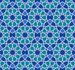 Vector seamless pattern. Colorful ethnic ornament. Arabesque style. Islamic art.