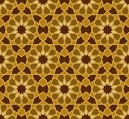 Vector seamless pattern. Colorful ethnic ornament. Arabesque style. Islamic art.