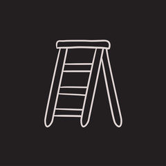 Stepladder sketch icon.