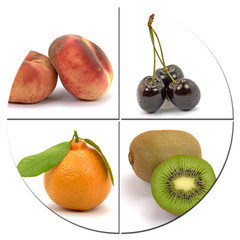 Obst, Früchte, Collage, Fruit