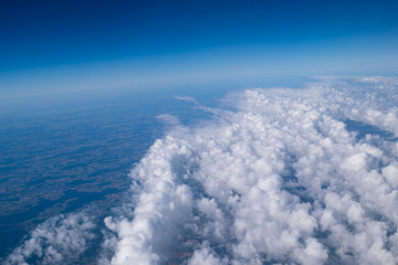 Clouds over Austria from the airplane