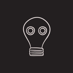 Gas mask sketch icon.