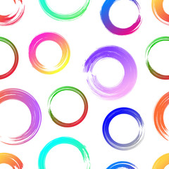 Seamless pattern background with grunge hand drawn colorful  pai