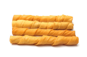 Dog chew toys isolated on a white background