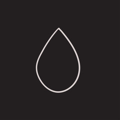 Water drop sketch icon.
