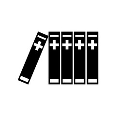 Medical books icon. Vector illustration