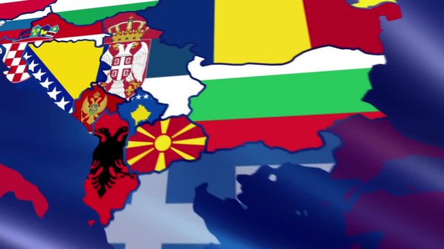 Denmark. Map over Europe. Motion Graphics