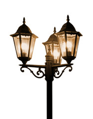 Fototapeta na wymiar Vintage lamp isolated white