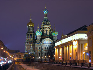 Fototapeta na wymiar Cathedral Savior on Blood Saint-Petersburg Russia