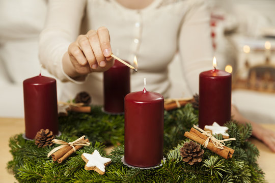 Kindle first candle on the second Advent