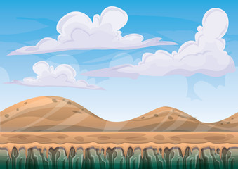 cartoon vector nature landscape background with separated layers for game art and animation game design asset in 2d graphic