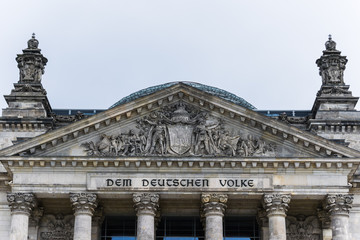 Obraz premium German Reichstag Building (German Parliament) in Berlin Germany