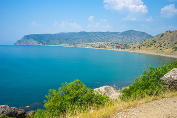 Naklejka na ściany i meble Beautiful bay near Veseloe in Crimea