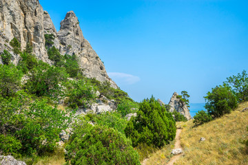 Fototapeta na wymiar National Park Karaul-Oba in Crimea, Russia