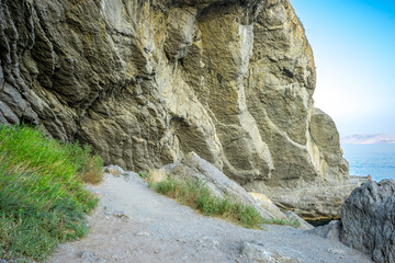 Rocks on the trail Golitsyn