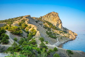 Mountain Koba-Kaya Golitsyn trail in Crimea